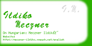 ildiko meczner business card